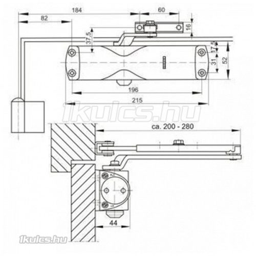 Geze TS 1000 Ajtócsukó Fehér (GE0214)