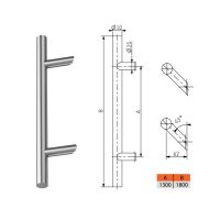 Egyoldalas fogantyú 45°