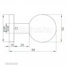 Játszóajtógomb fix kerek 55MM R.M. LK 9166