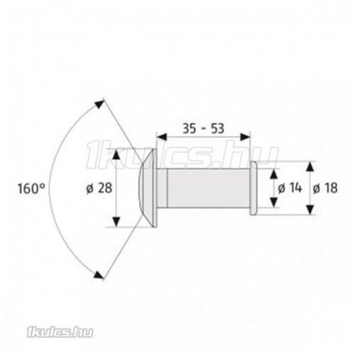 Abus 1200 M ajtókitekintő nikkel