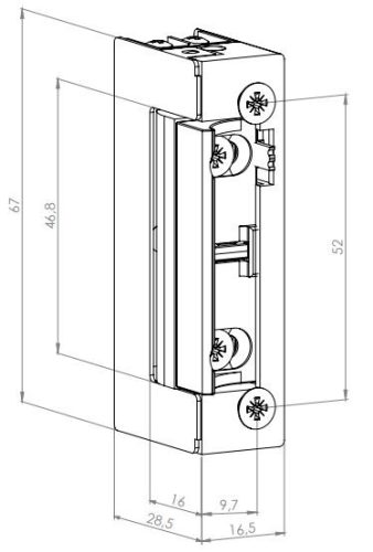 JIS 1443 Elektromos zár előlap nélkül 6/12V AC/DC A Coils