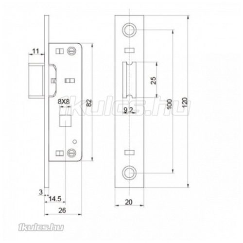 ANBO 1201 kilincses csapdazár DM15