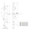 Anbo SR500-35/85 görgős portálzár cilinderrel 5cm