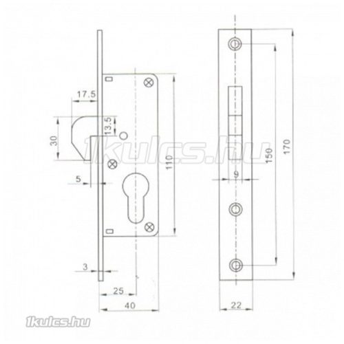 ANBO SH500-25 cilinderes kampós másodzár