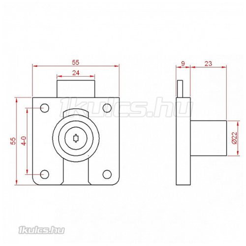 Anbo állítható bútorzár 20-45mm 2K