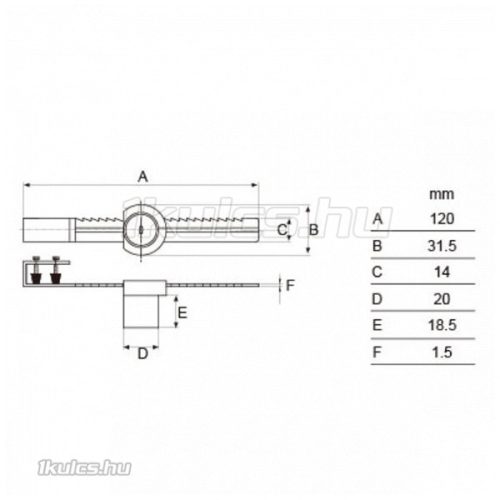 Anbo FL603 üvegajtózár 2K