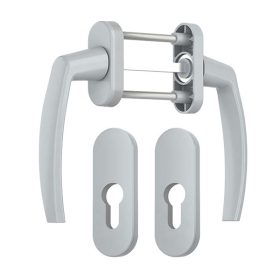 Victory balkon átmenő kilincs rozettával silver