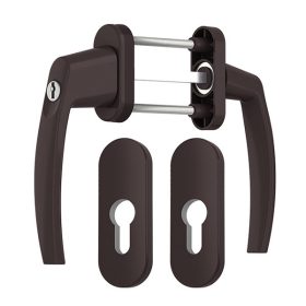 Victory kulcsos balkon átmenő kilincs rozettával barna