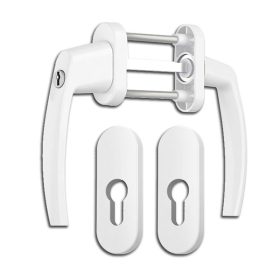 Victory kulcsos balkon átmenő kilincs rozettával fehér