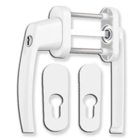   Victory lapított kulcsos balkon átmenő kilincs rozettával fehér