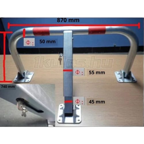 Parkolóőr zárható három pontos