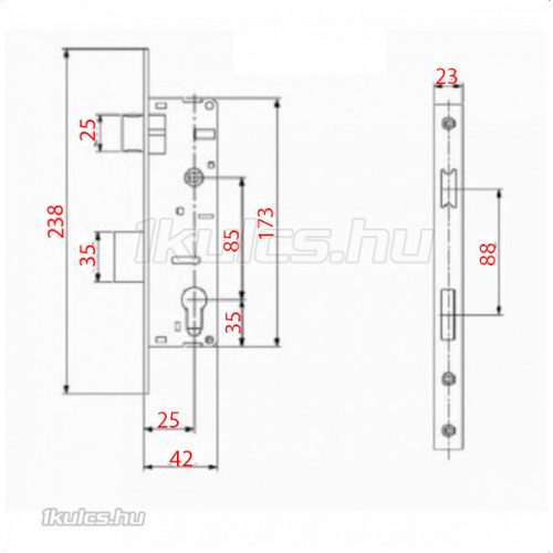 JYB 155-25 DM25 40-es portálzár