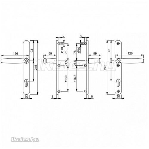 Hoppe Atlanta ajtókilincs 92PZ F9