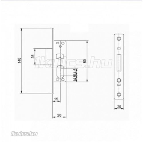JYB 2225 15/22 ovál. cil. Másodzár 30-as zártszelvénybe