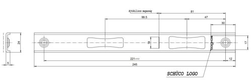 Schüco zár ellenlemez 279496-es zárhoz