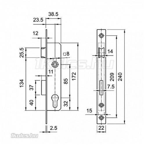 Euro Elzett 3389 portálzár