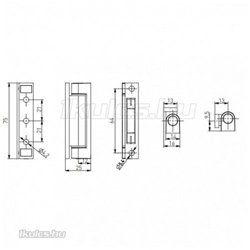 Medos bukópánt antracit