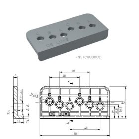 Delux fúró sablon szürke