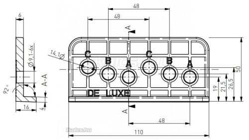 Delux fúró sablon szürke