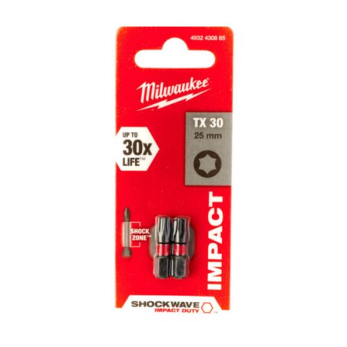 Milwaukee Shockwave bit TX30 25mm (2db)
