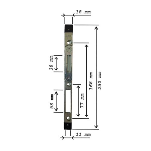 GU ZÁRÓLEMEZ FÁS 18 MM FALCOS JOBB