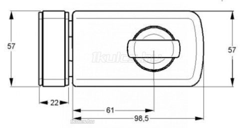 Elzett (Dormakaba) 6784 gombos másodzár fehér