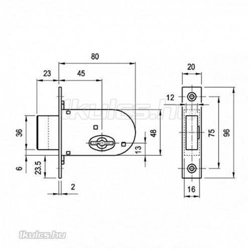 Euro Elzett 700 kéttollú zár 5 kulcs
