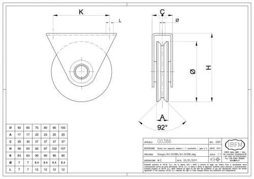 IBFM 386/60 külső megt.csap.ker.V 60 mm