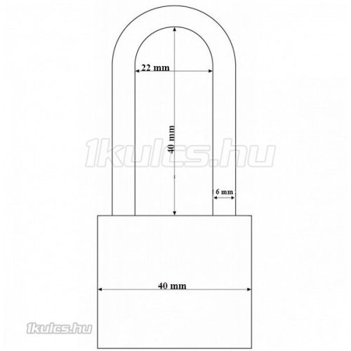 Abus 727/40 HB40 Titalium lakat (KA) 6416