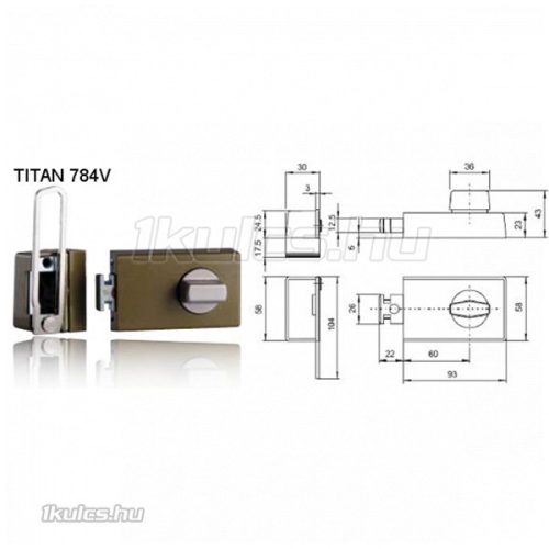 Titan 784V fordítógombos határolós (K1) Fehér