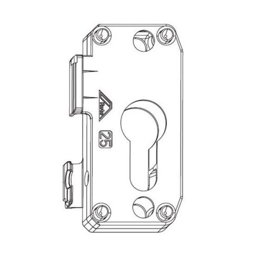 Roto cilinderzártest B-ny rúdzár előlaphoz DM 25 mm ezüst NX