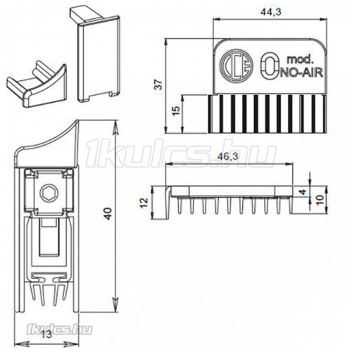 Automata küszöb applique barna 830mm