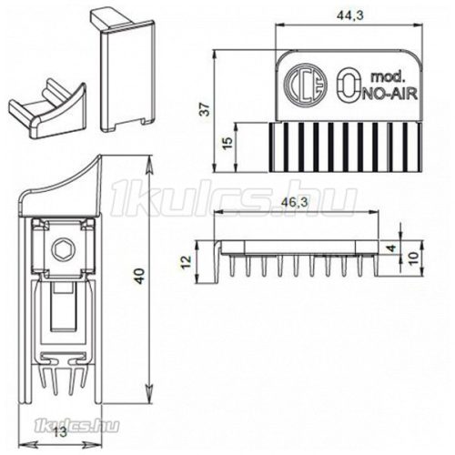 Automata küszöb applique fehér 930mm
