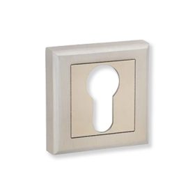 Bussare Classic négyzet rozetta Satin Chrome Cilinderes