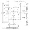 BMH 1000 PZW bevésőzár 65/72 balos, rozsdamentes (ZP-GU-022)