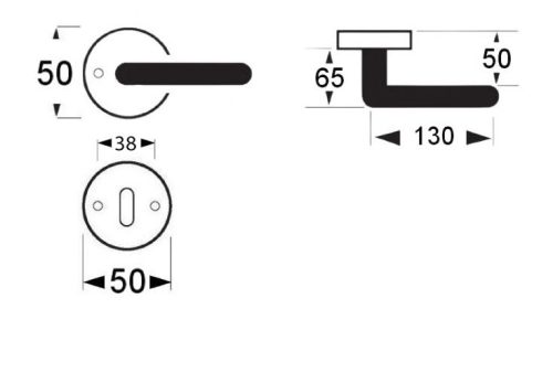 CUBA rozettás kilincs Kulcsos