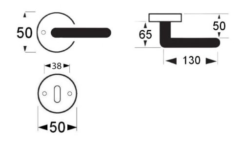 CUBA rozettás kilincs WC