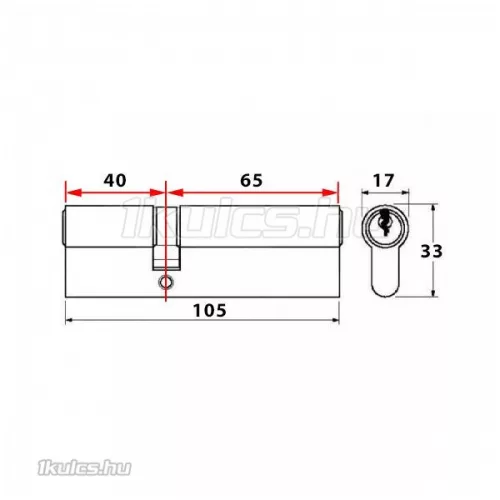 Abus D10PS törésvédett VF zárbetét 40x65