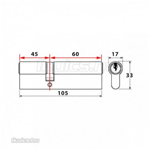 Abus D6PS törésvédett zárbetét 45x60