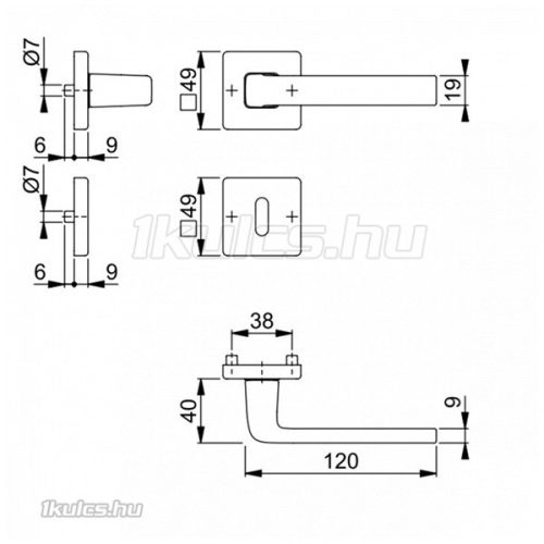 Hoppe Dublin Cilinderes rozettás kilincs garnitúra F94