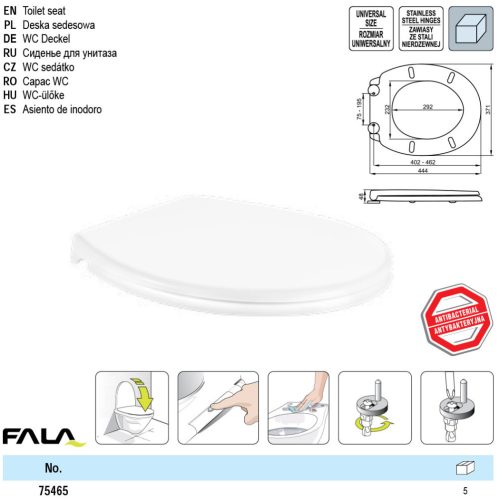 FALA75465 WC ülőke lecsapódásgátlós