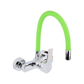   FALA75674 Mosogató csaptelep fali zöld flexibilis csővel + tartozékok