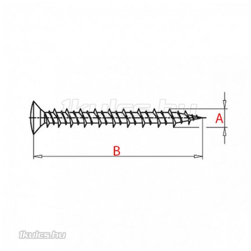 ABLAKÉPÍTŐCSAVAR 4.0X25MM EZÜST LF KH HI- LO (1000 db/doboz)