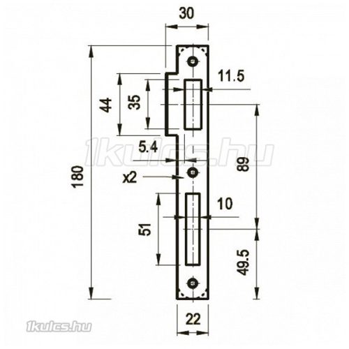 Europortál zárólemez orros