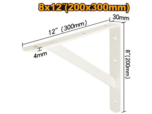 INGCO IHDSB0812 Polctartó konzol fehér 200 x 300 mm erősített