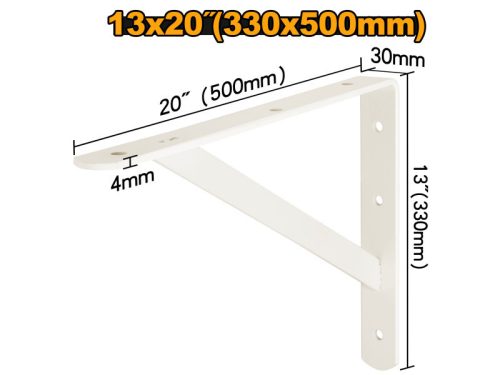 INGCO IHDSB1320 Polctartó konzol fehér 330 x 500 mm erősített