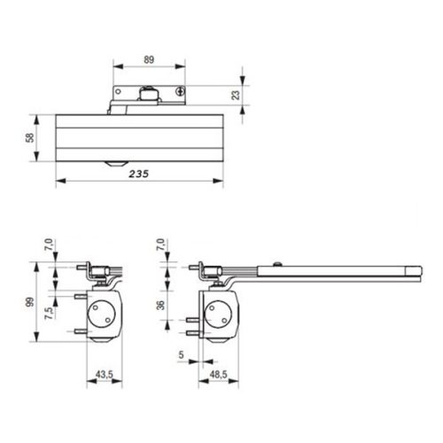BKS ajtócsukó OTS 430 ezüst (kar nélkül)