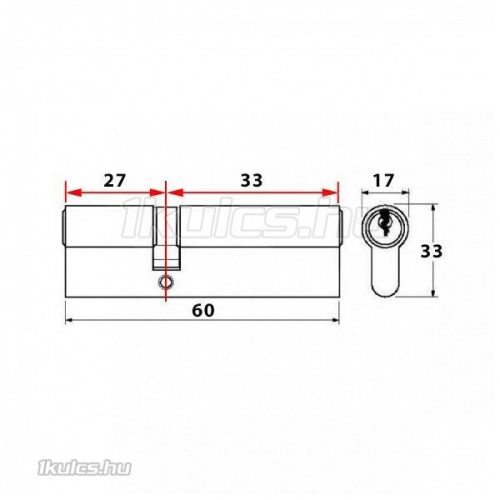 Titan K1 zárbetét 27x33