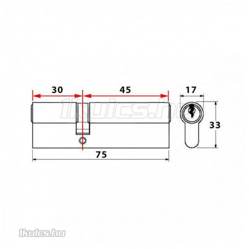 Titan K1 zárbetét 30x45