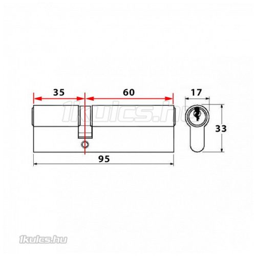 Titan K1 zárbetét 35x60